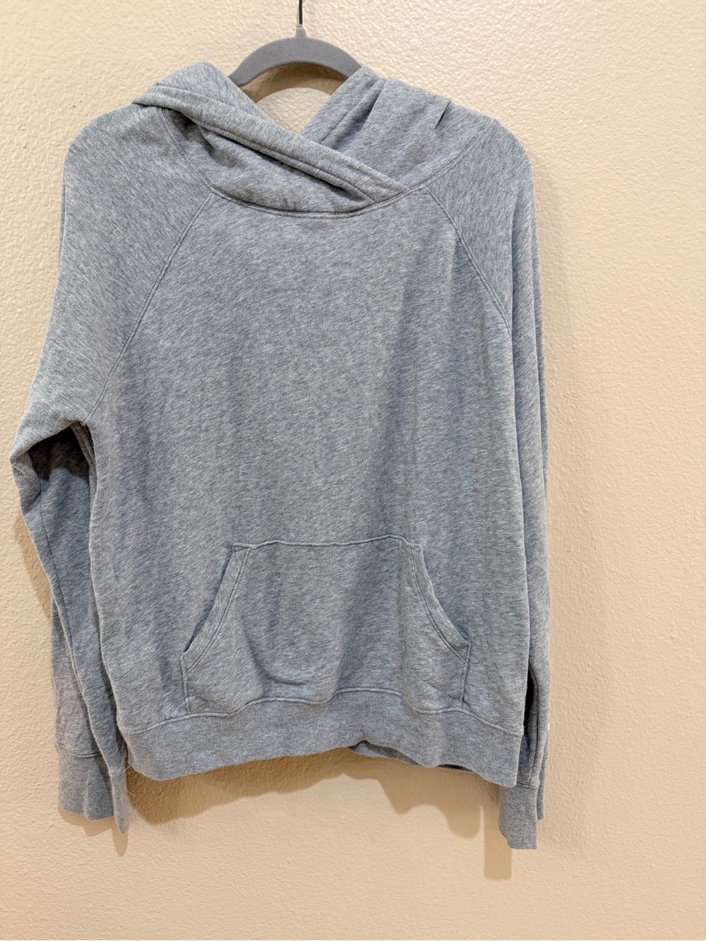Victoria's Secret Graphic Logo Hoodie Sweatshirt Gray Lounge Pullover Large L